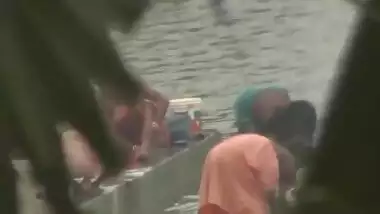 Desi Village Women Bathing In River