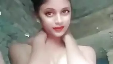 Super cute village girl fingering pussy nude