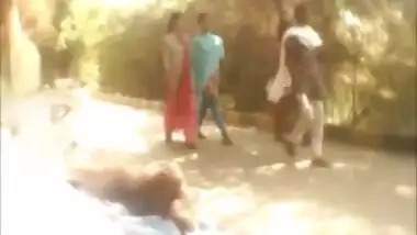 Indain boy flashes in park