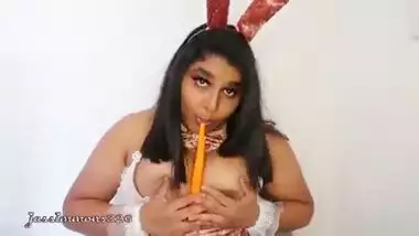 Indian Bunny Slut Fucks a Carrot