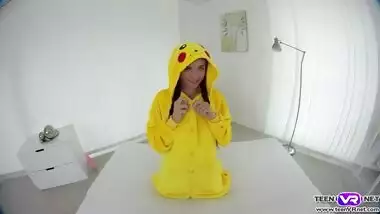 VR hot pokemon babe fuck her pussy with a toy