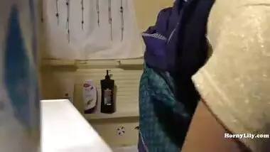 South Indian Maid Cleans and Showers hidden camera