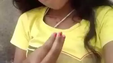 Super Cute Girl Fingering And Tasting Pussy Juice