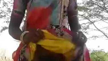 Indian Adivasi girl showcasing her private body parts