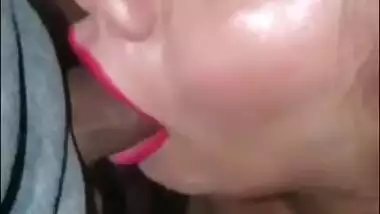 Beautiful Desi escort sucking cock