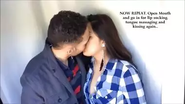 British Indian Couple Kissing - Movies....