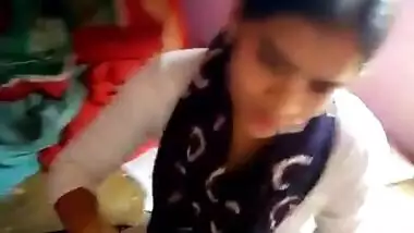 Indian girl Sucking cock of neighbours