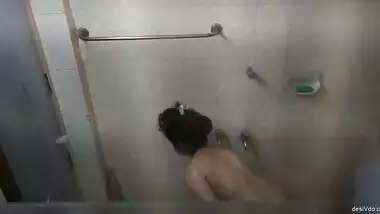 Beautiful Desi Girl Bathing New Clip Captured By StepBrother