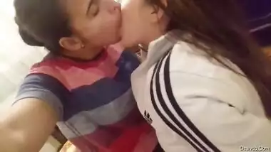 sexy horny lesbian eating each other via deep kiss