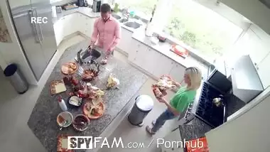 SPYFAM Step Sister Fucked In Kitchen On Thanksgiving