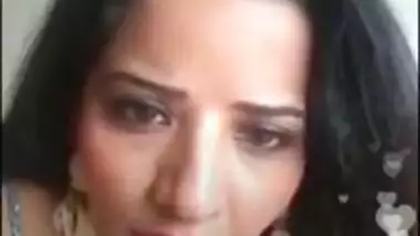 Monalisa Instagram Live with her ID, Cleavage in Nighty ,Big Melons