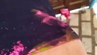 sonam huge butt fuck privately on happy holi...