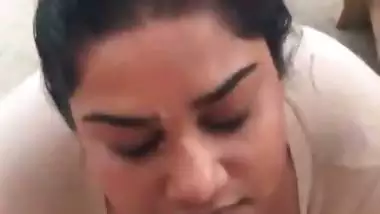 Indian wife gets her Face showered with huge Cum load