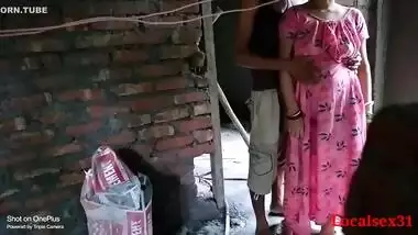 Indian Village Bhabhi Outdoor Standing Doggy Position Butt