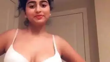 NRI teen girl breast show striptease