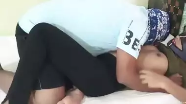 Hard mouth fucking by chubby man