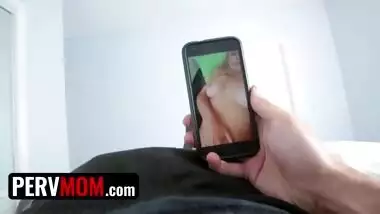 PervMom - Naughty Blonde Milf Accidentally Sends Naked Pics To Lucky Studs Phone