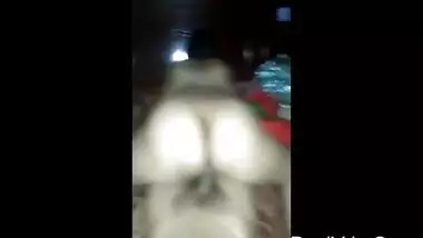 Newly wed young couple having sex for the first time