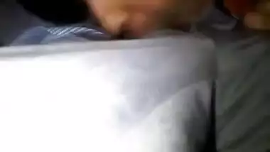 Cute Desi XXX girlfriend sucking her boyfriend’s dick inside car MMS
