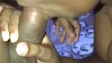 Dark-skinned Desi wife impresses the guy with her XXX blowjob skills