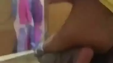 Indian girl in glasses showing ass