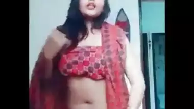 Female performs an Indian sex belly dance in a XXX manner on camera