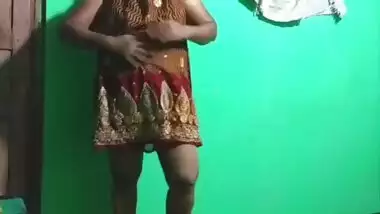 Indian horny milf using umbrella