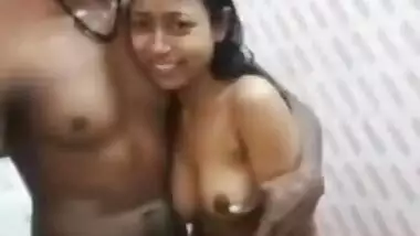 cute indian couple full nude after bath