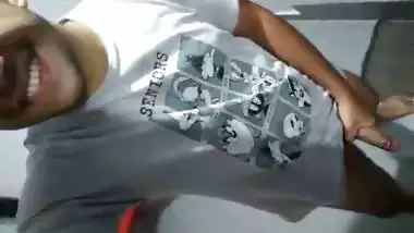 Indian college guy exposing big dick
