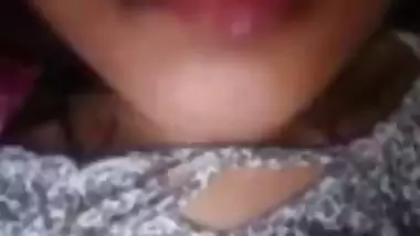 Gorgeous girlfriend exposing round big boobs