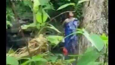 Village Lady Taking Bath Near River