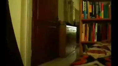 Desi guy flashing his dick at the house maid home made video