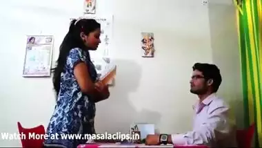 Interview of young girl turns into office sex