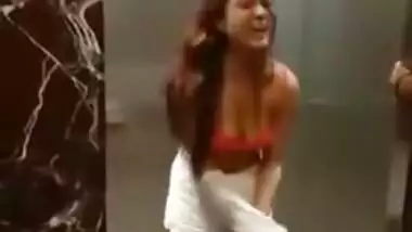 desi model megha stripping to bra panty infront of people