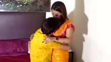 indian couple wedding night sex in red saree fucking.