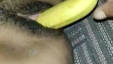 Desi Black Bhabhi Fucking With banana