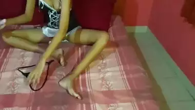 indian girl ananya inserting a fruit in to her pussy