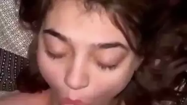 White Indian naked babe sucks the thick dick of her lover