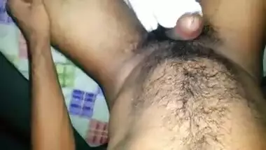 Desi girl playing BF's cock and sockjob part 2