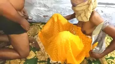 Late night sex with Telugu wife in yellow sari