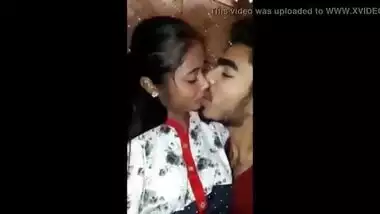 indian college lovers passionate kissing with...