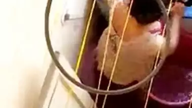 indian bhabhi washing clothes deep cleavage