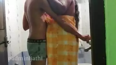 Desi couple fucking with shower in the frist night mood