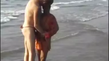 threesome indian beach fun