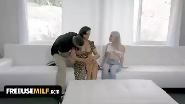 Busty Milf Penny Barber And Her Stepson Welcome Petite Babe Haley Spades To Their Freeuse Household