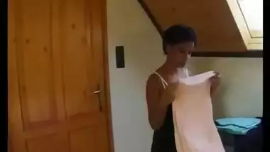 A pervert man fucks a sexy maid servant of the hotel