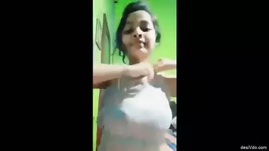 Desi shy girl removing her clothes for bf