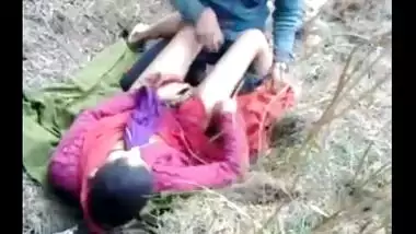 Indian couple having sex outdoor in the park