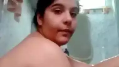 Desi with naked XXX body parts showers herself in front of the camera