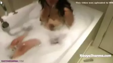 Kavya Sharma - Horny Desi Indian Gujarati Aunty In Bath Tub Pressing Big Boobs Fingering Pussy - Full Hindi